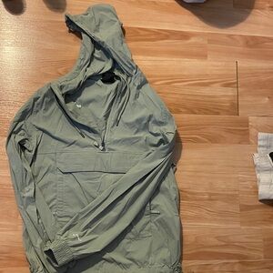 North Face Men's Green Hooded Jacket